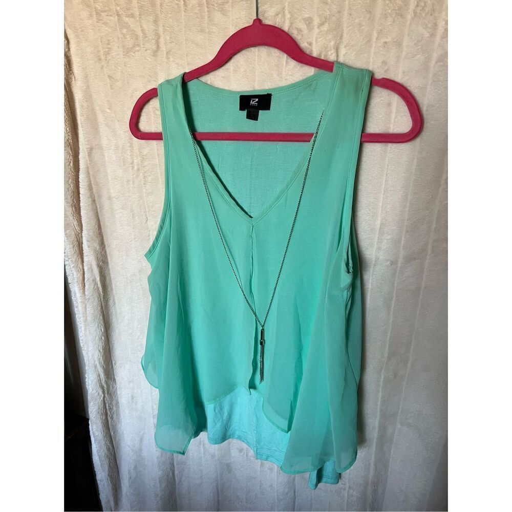 Iz Byer Mint Green Tank Top
